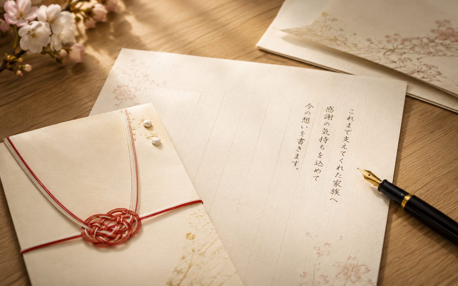 子ども・孫への成人祝いの手紙に添える封筒と便箋